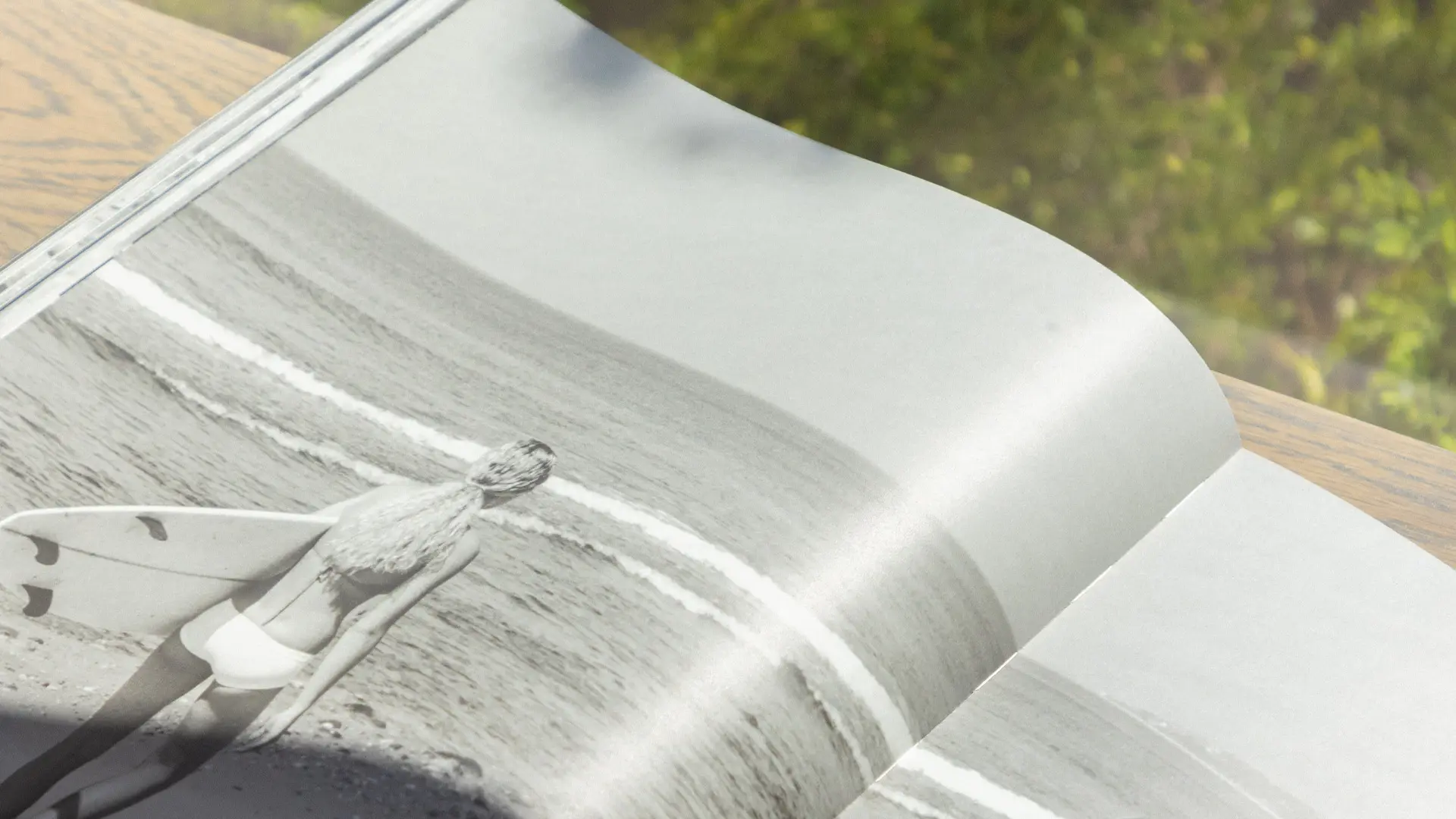 photo of book showing surfer