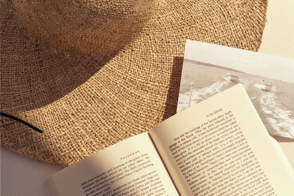 hat and books