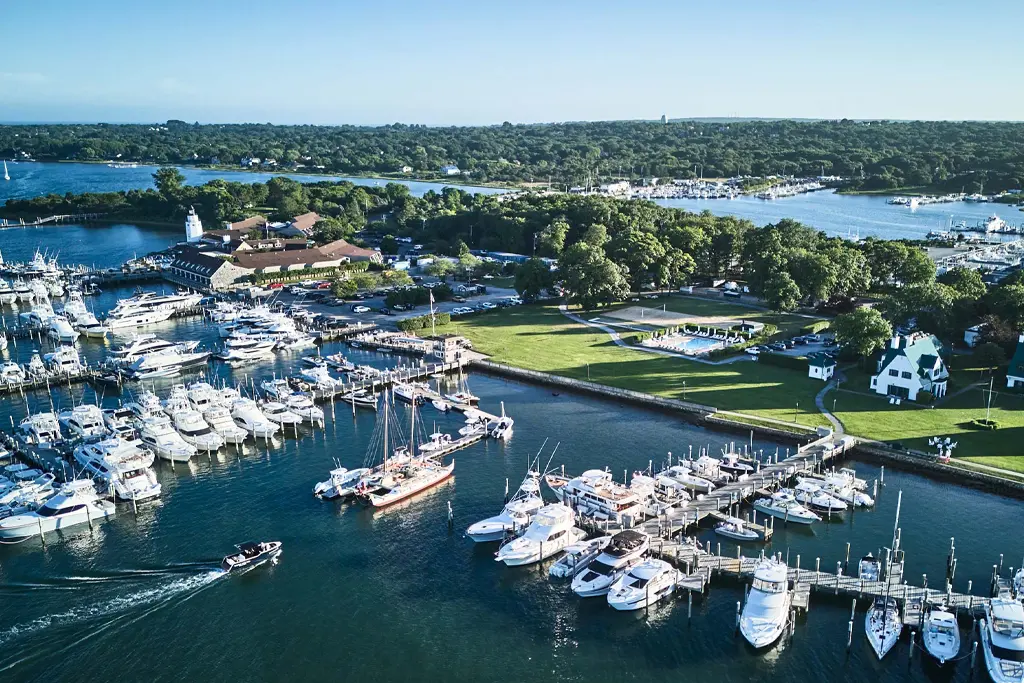 drone shot of the property