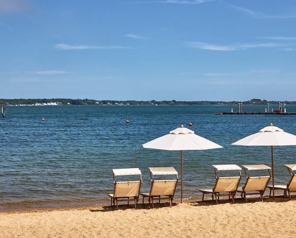 beach chairs at the beach