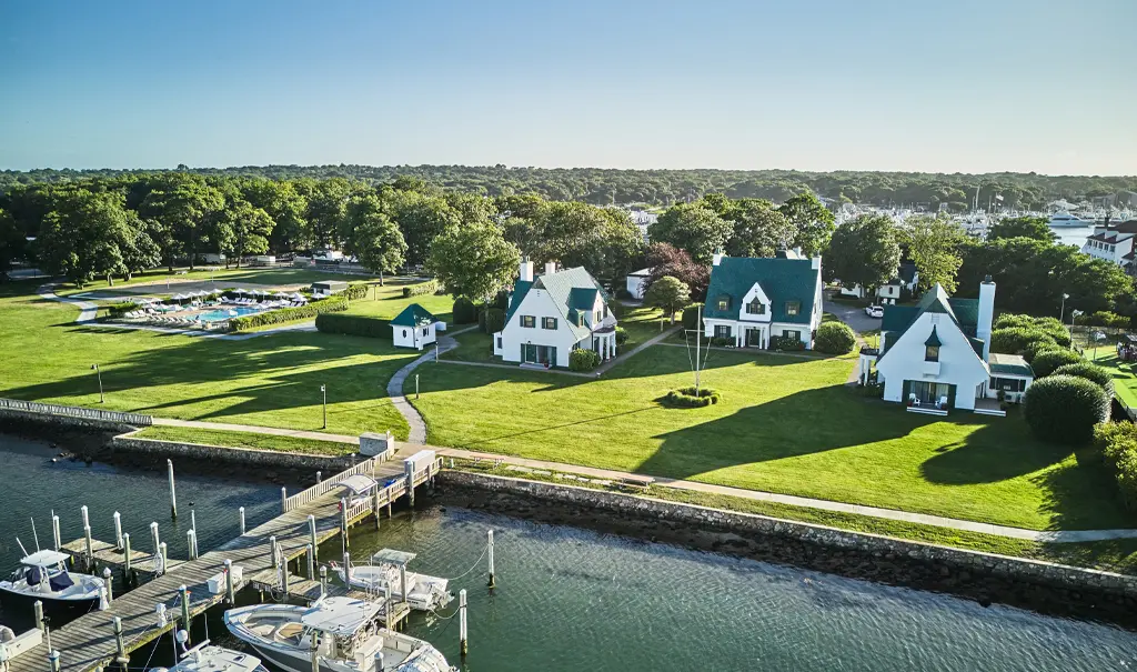 drone shot of lawn