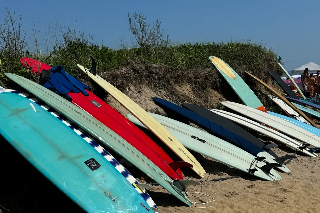 surf boards on the beach