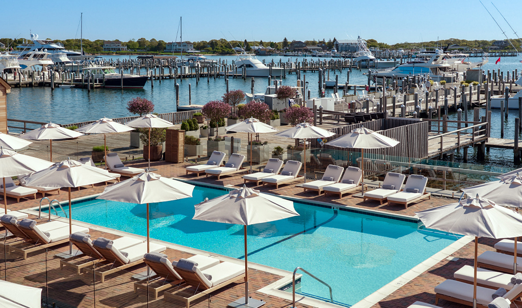 pool deck patio facing marina